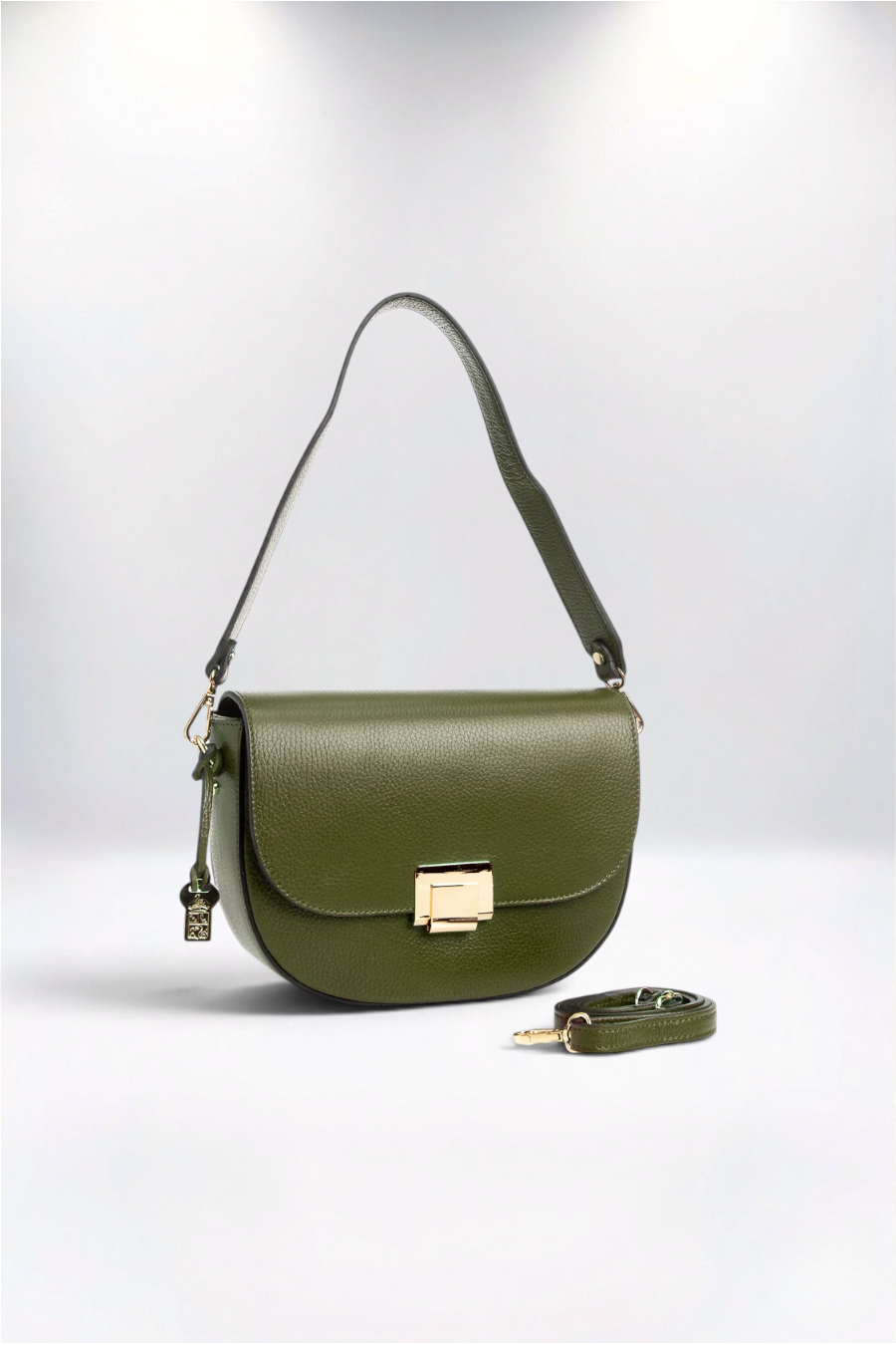 Valentina Italian Leather Olive Green