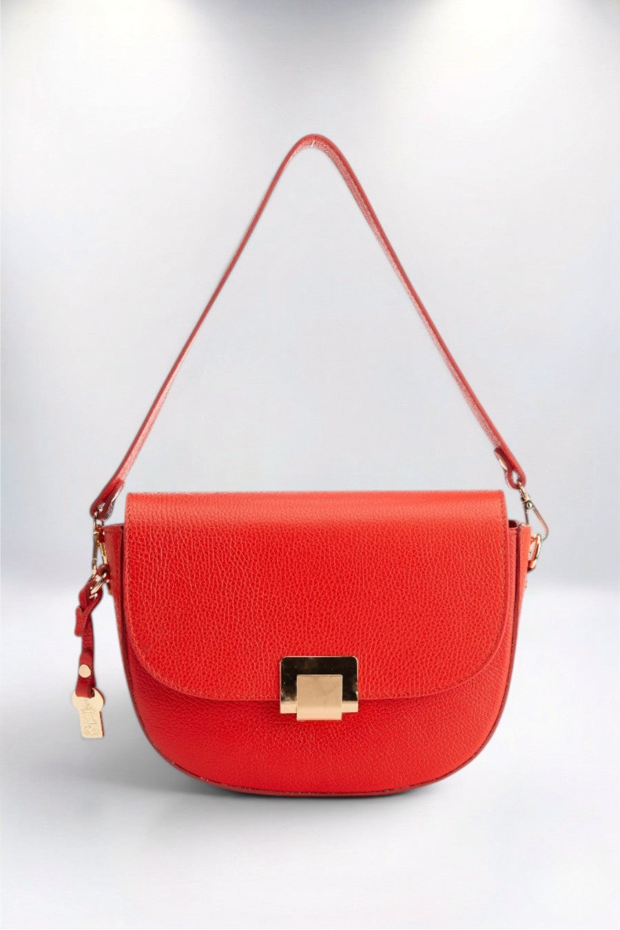 Valentina Italian Leather Hot Coral