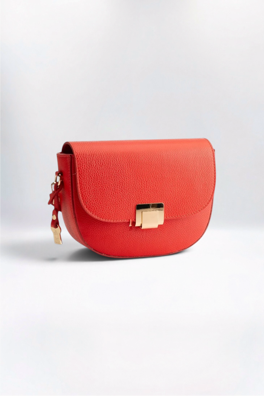 Valentina Italian Leather Hot Coral