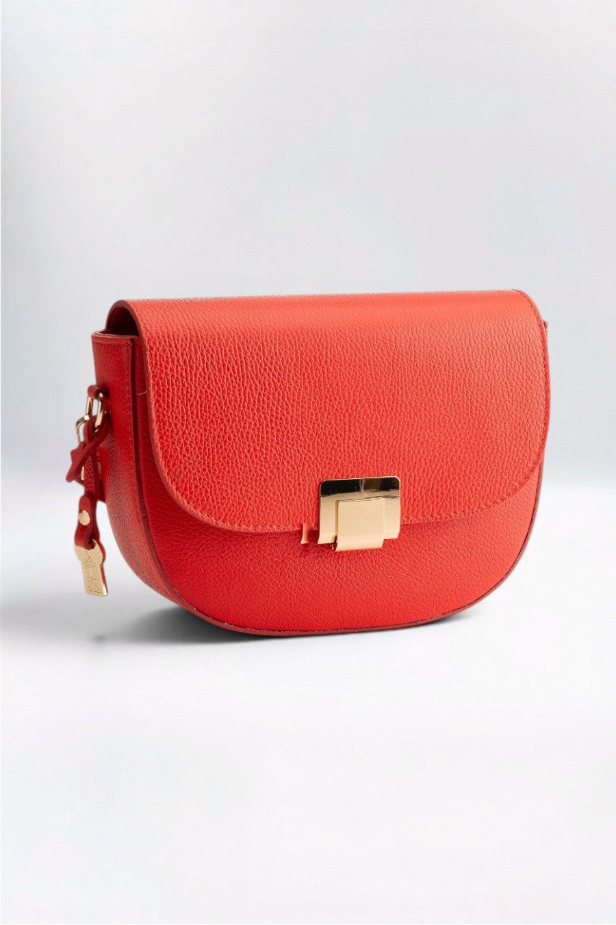 Valentina Italian Leather Hot Coral