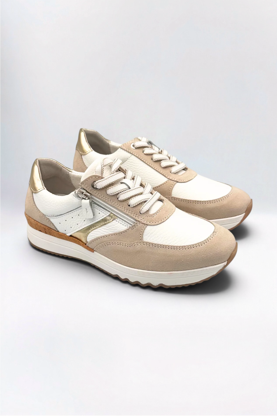 Ana Trainer Timeless Taupe Leather
