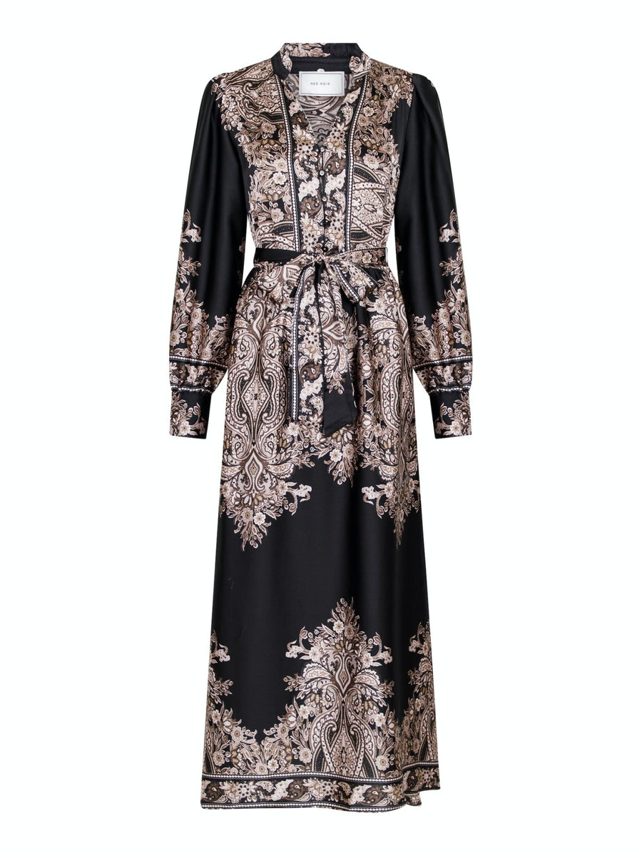 Nova Black Paisley Dress