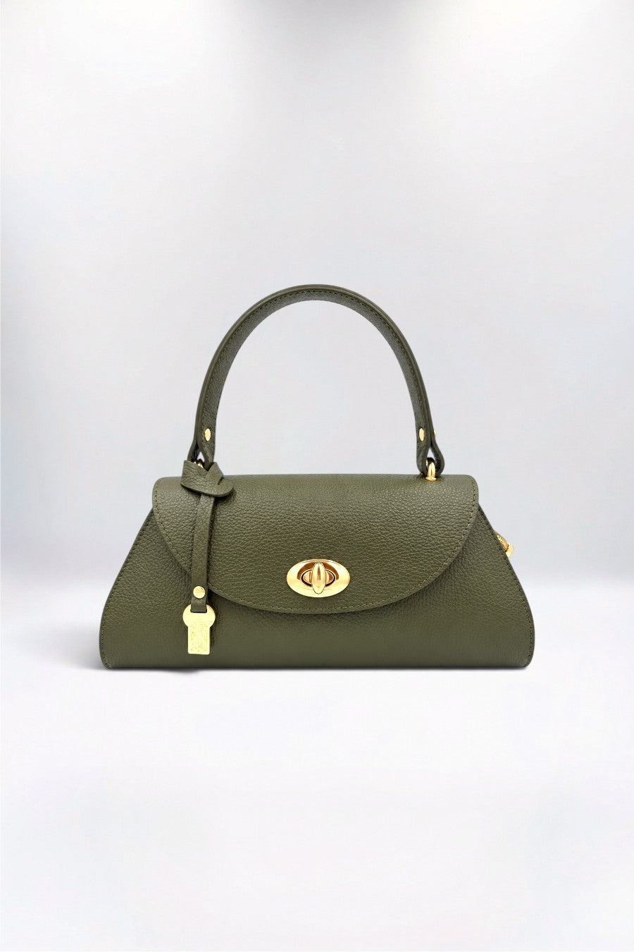 Maggie Italian Leather Olive Green