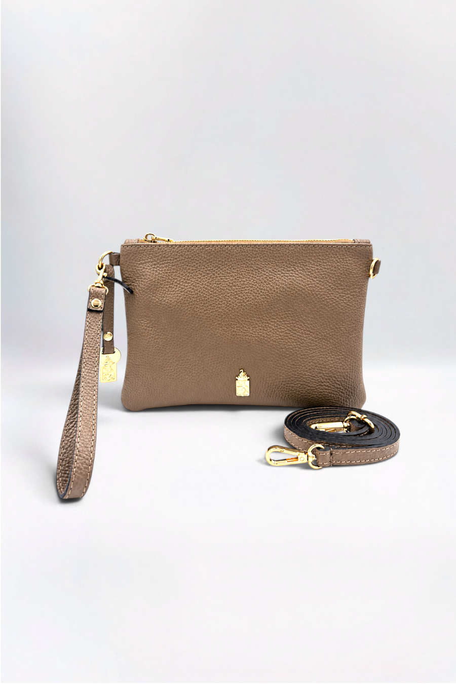Priya Italian Leather Winter Taupe