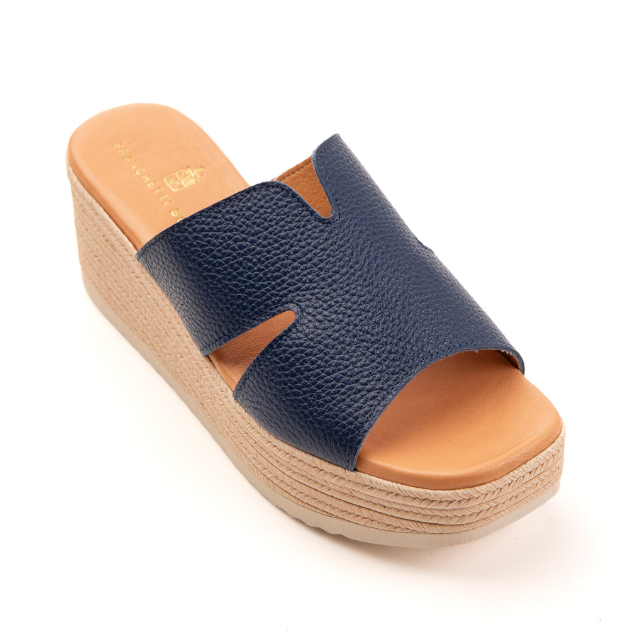 Doya Navy Wedge Mule