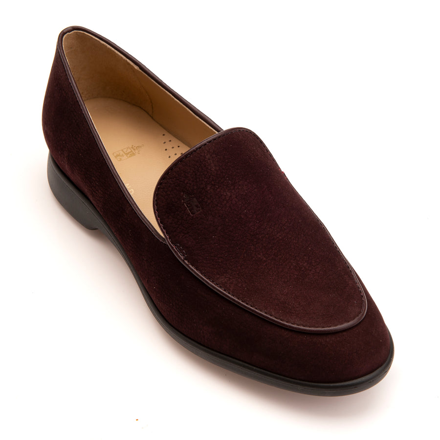 Estelle Burgundy Suede Loafer