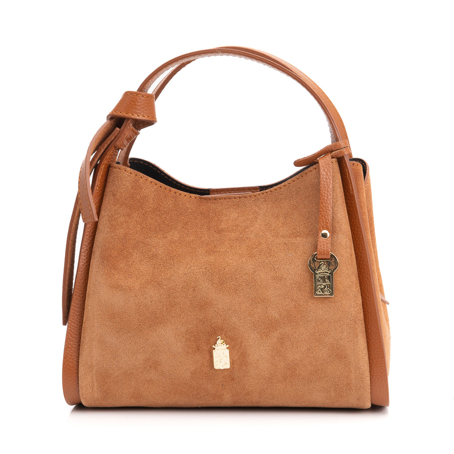 Elsa Tan Suede Handbag