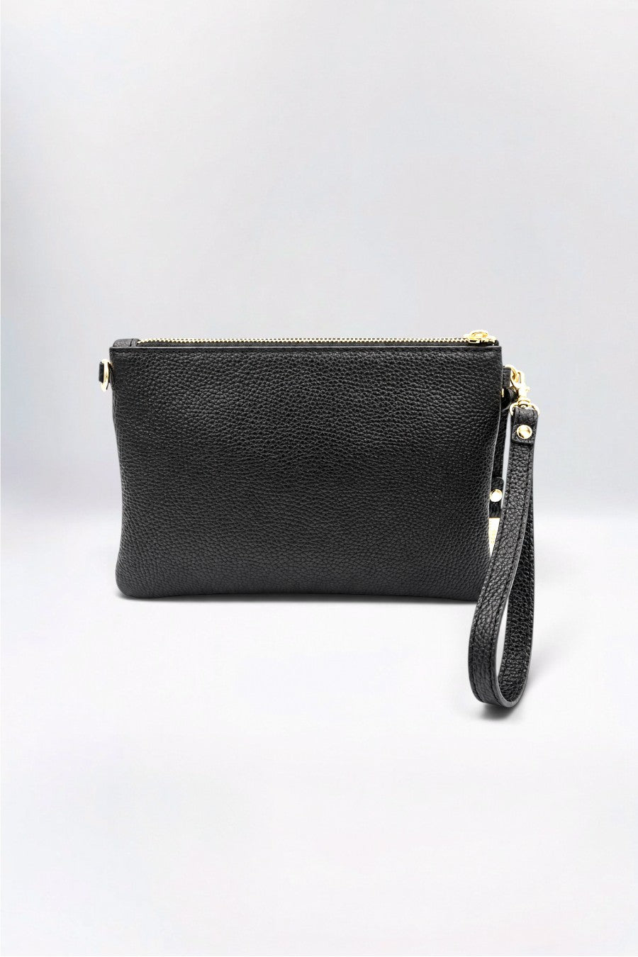 Priya Italian Leather Midnight Black