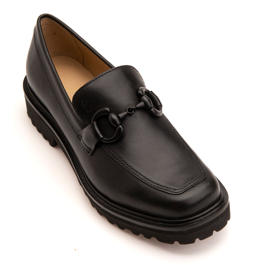 Grace Chunky Black Snaffle Loafer