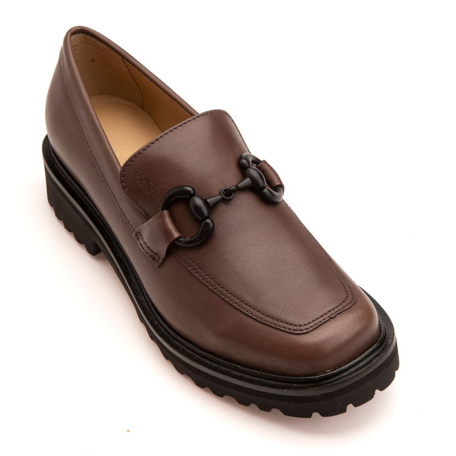 Grace Chunky Dark Taupe Snaffle Loafer