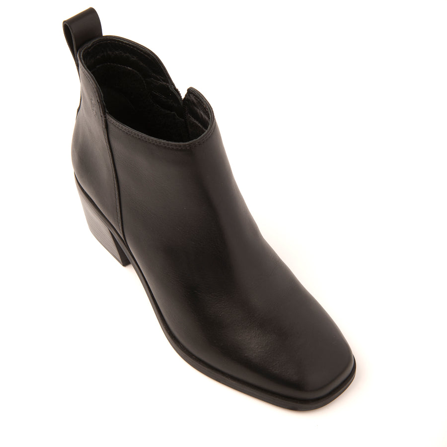 Fortuna Black Block Heel Ankle Boot