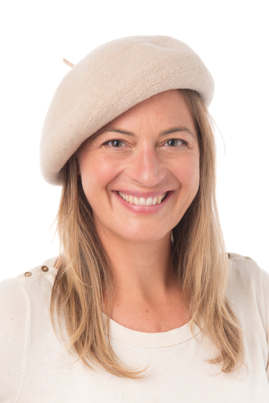 Zita Beige Winter Beret