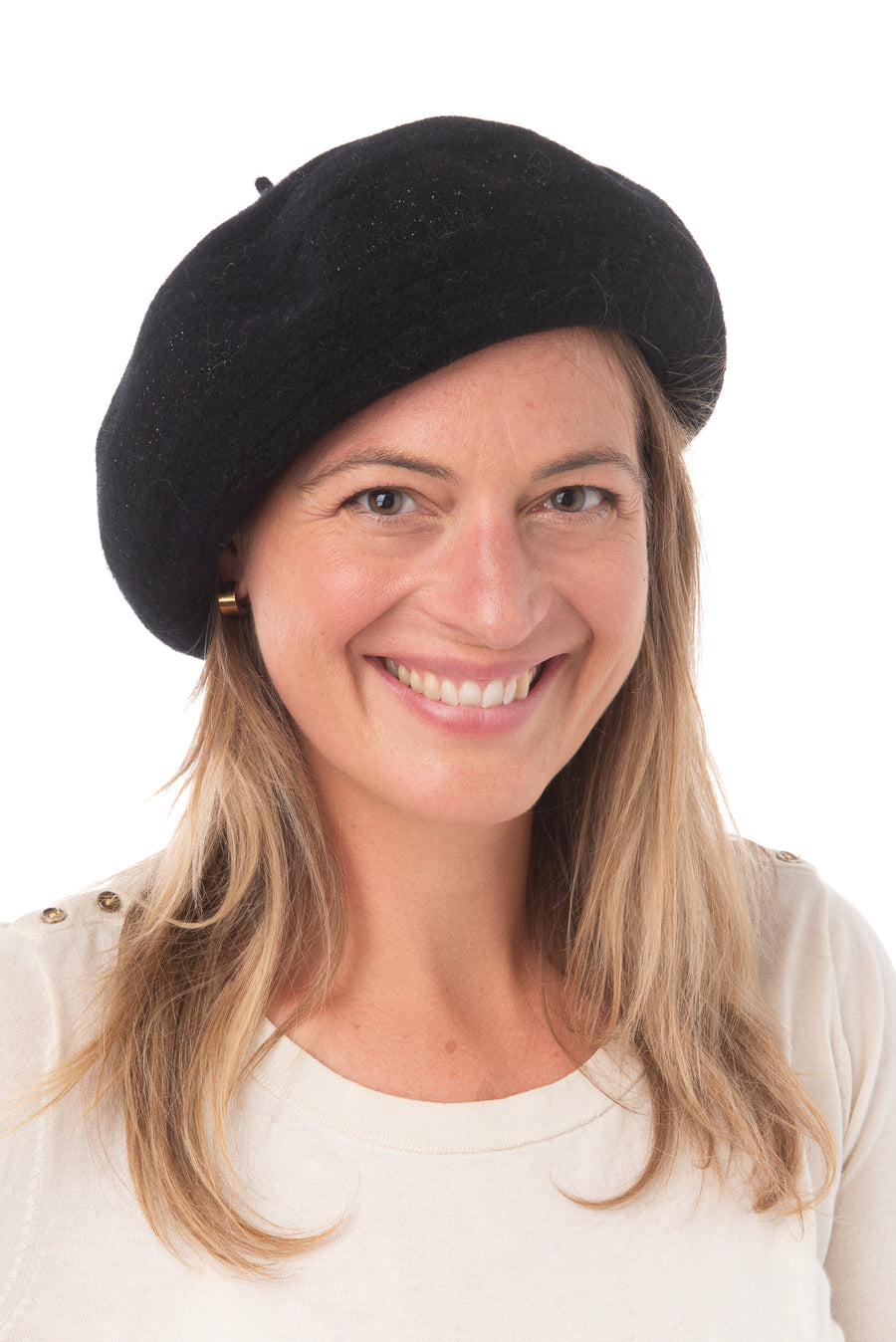Zita Black Winter Beret