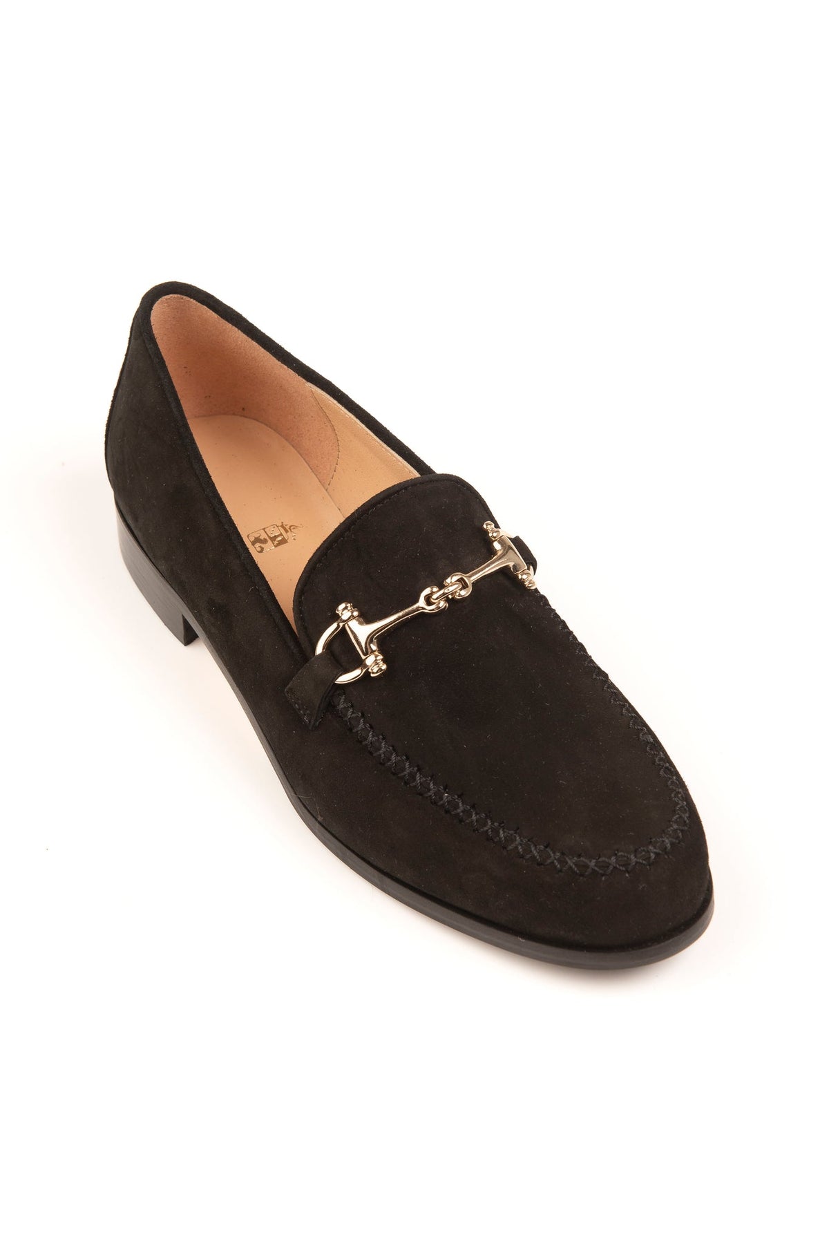 Holly Black Suede Snaffle Loafer
