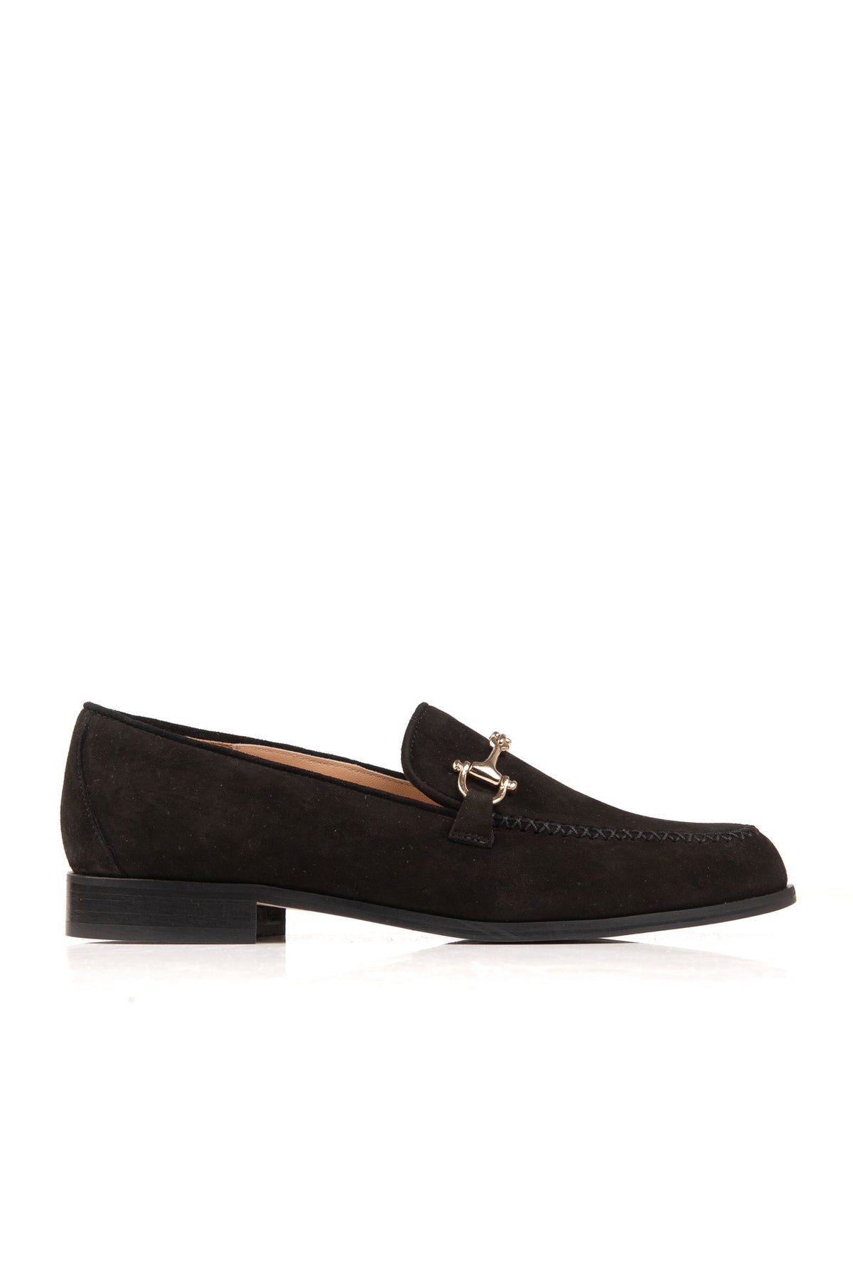 Holly Black Suede Snaffle Loafer