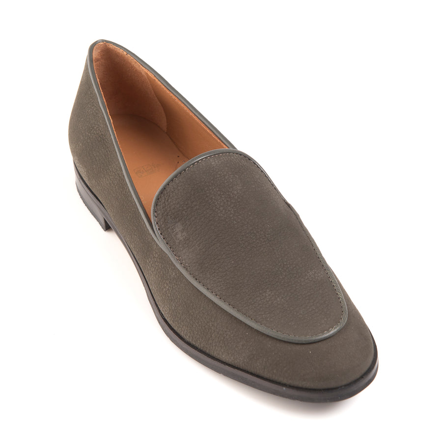 Estelle Olive Green Suede Loafer
