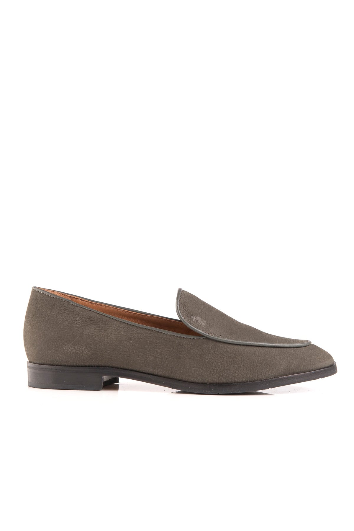 Estelle Olive Green Suede Loafer
