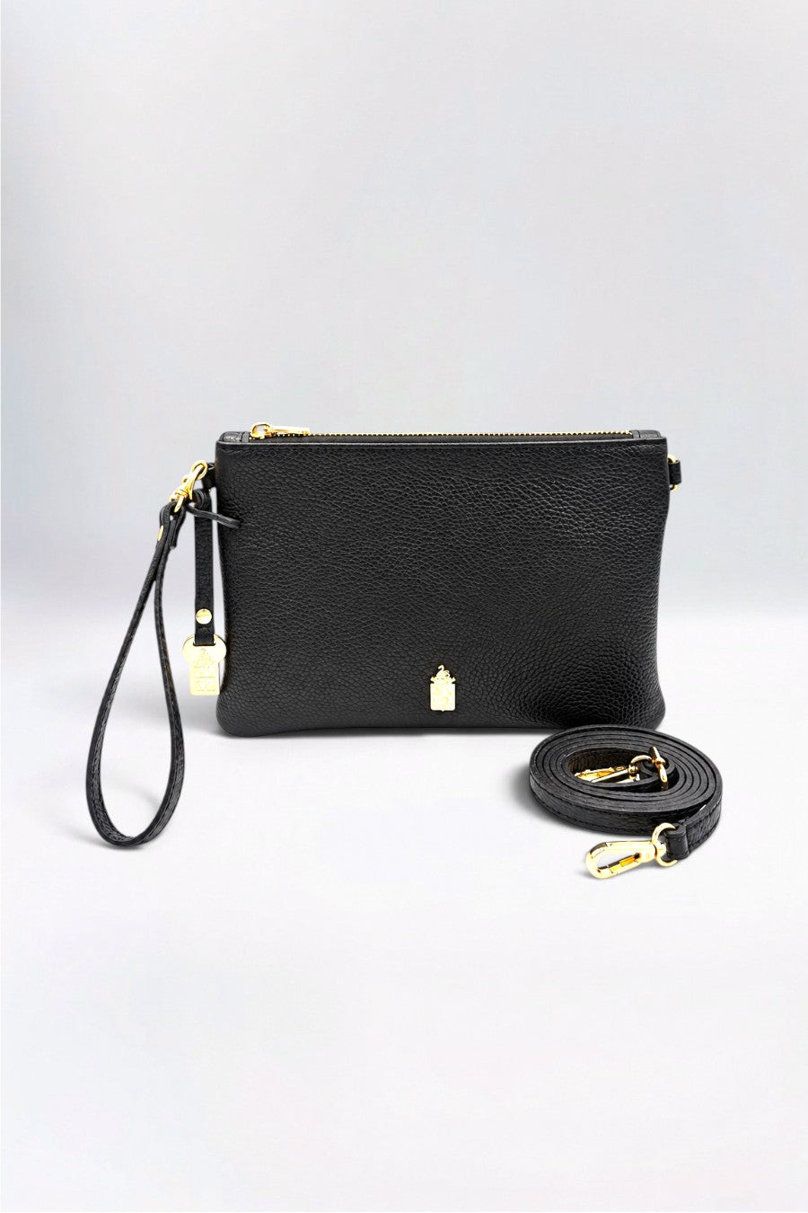Priya Italian Leather Midnight Black