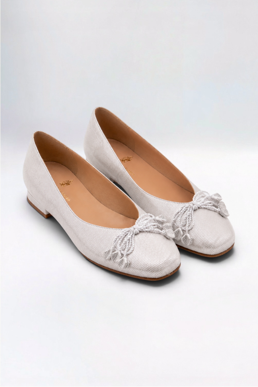 Justine Silver Fancy Tassel Ballet Shoe
