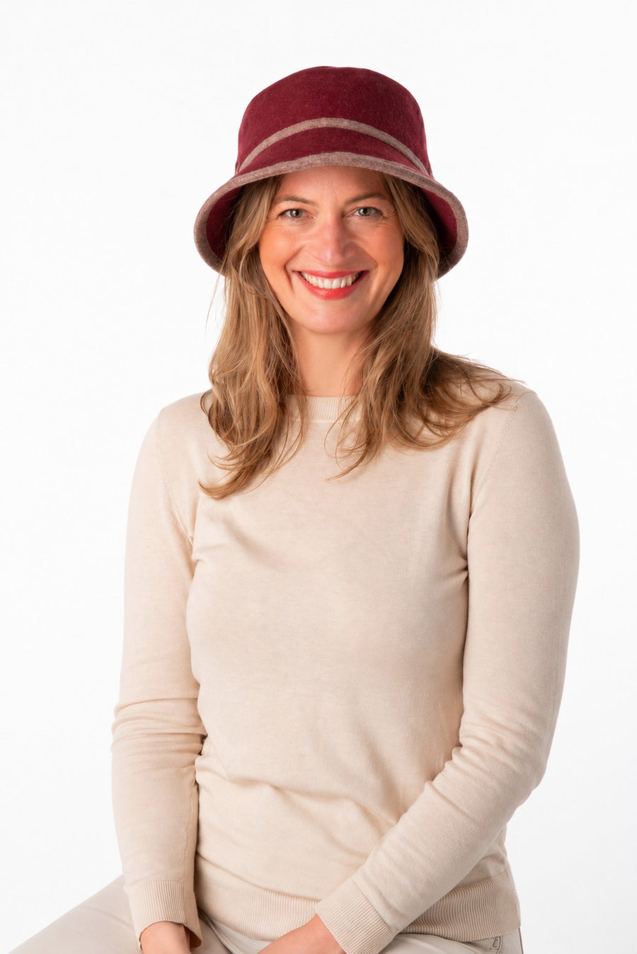 Bianca Burgundy/Mocha Bucket Hat