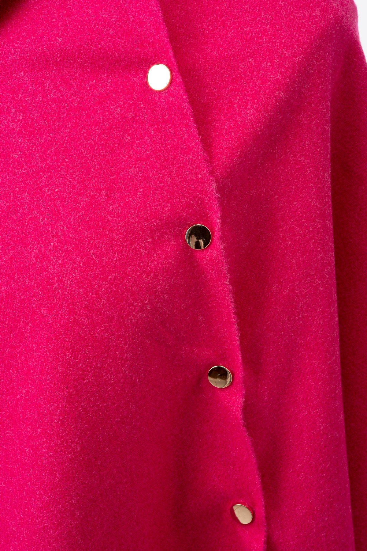 Gisella Fuchsia Button Poncho