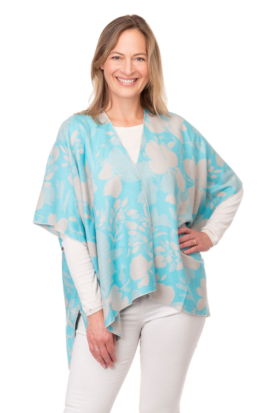 Angelica Turquoise Floral Print Jacket