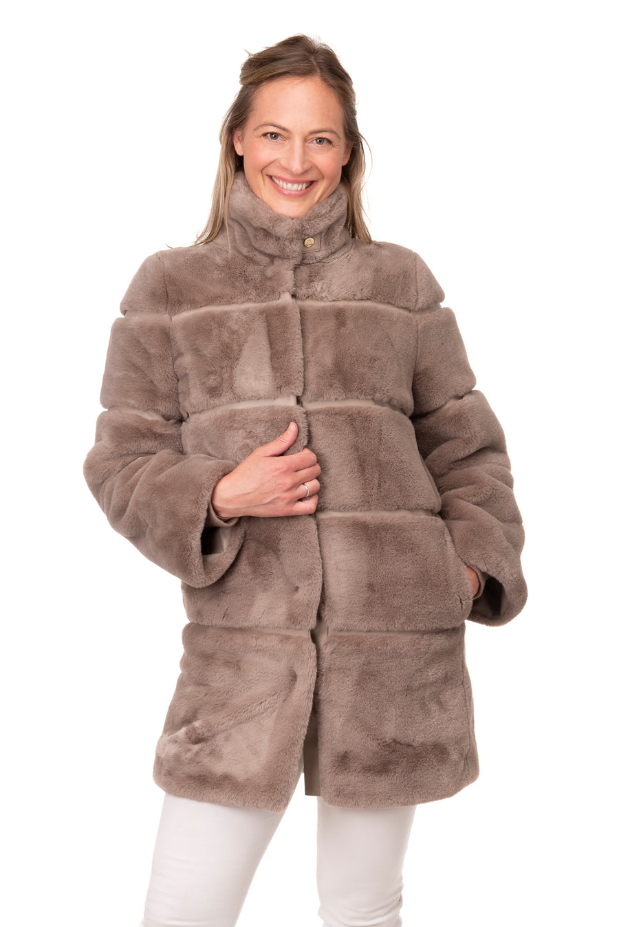 Ombretta Warm Mocha Faux Fur Coat