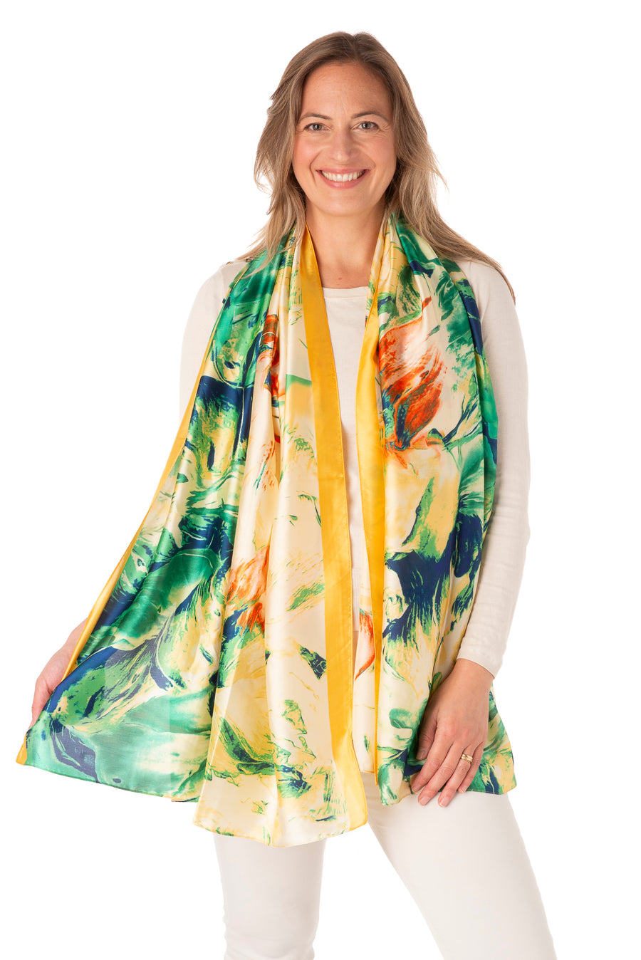 Shelley Green Print Scarf