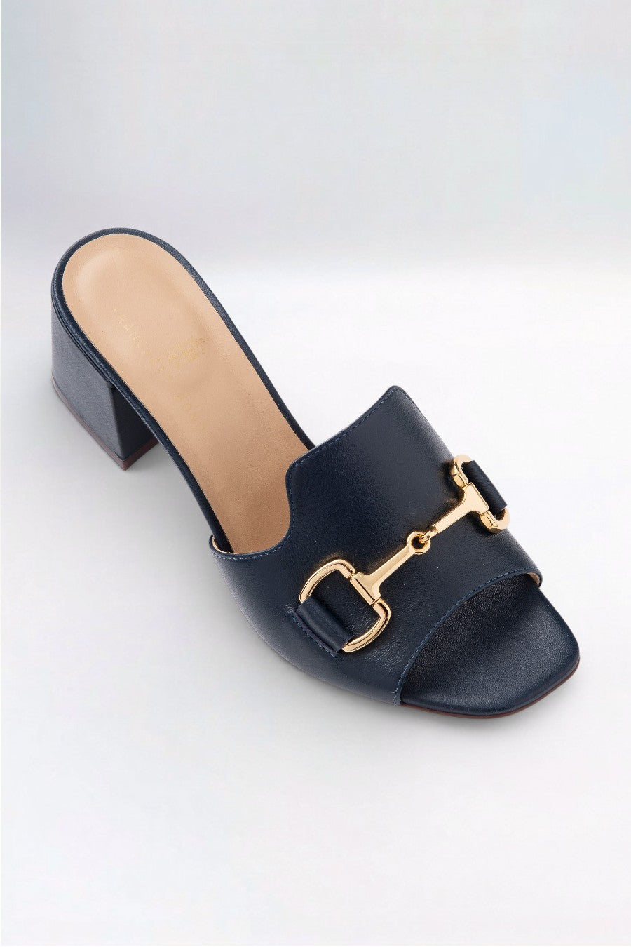 Tara Snaffle Mule Rich Navy Leather