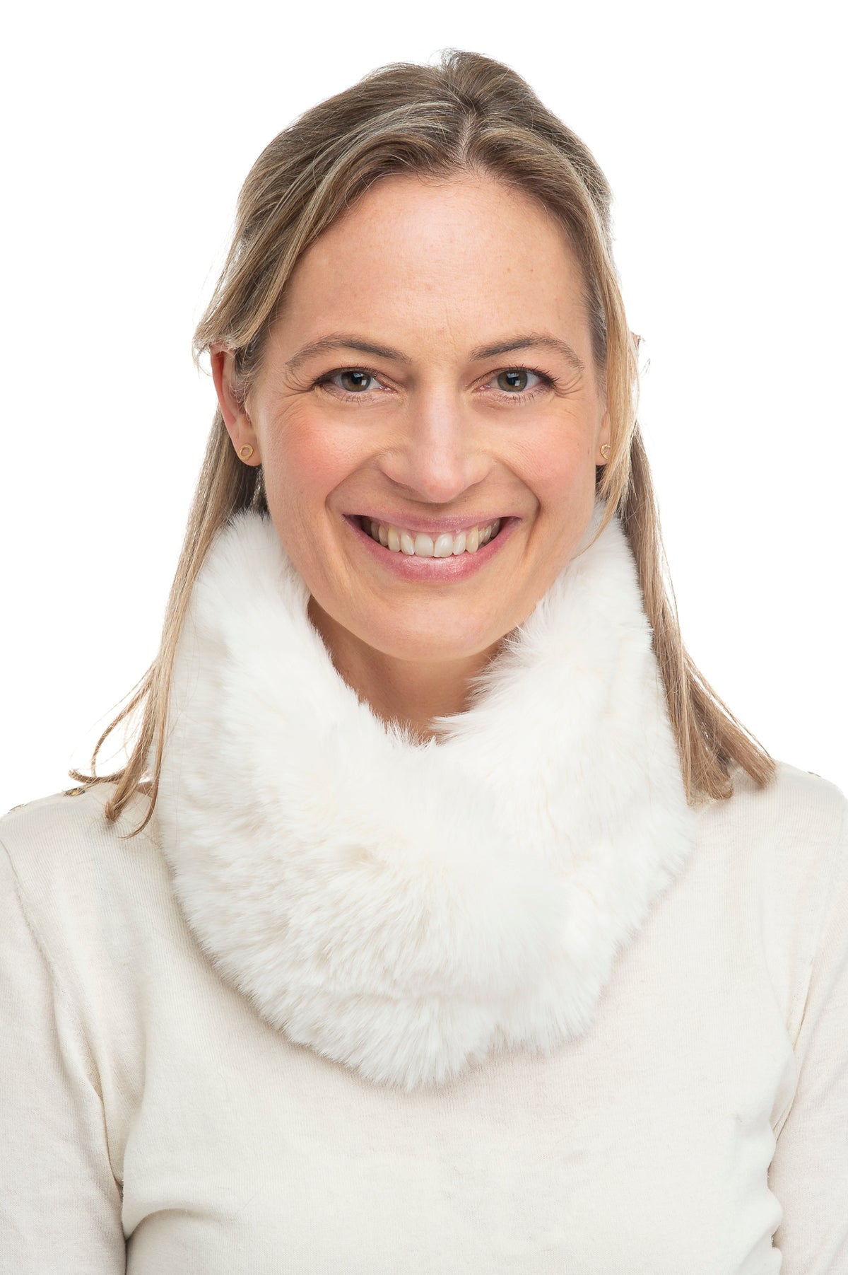 Agala Beige Faux Fur Collar