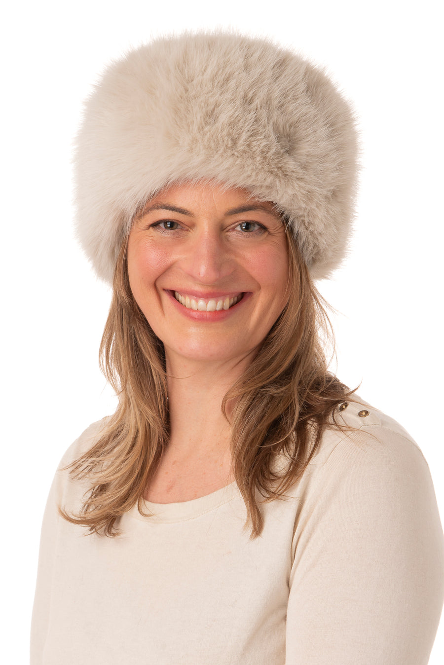 Karissa Classic Beige Long Hair Faux Fur Hat