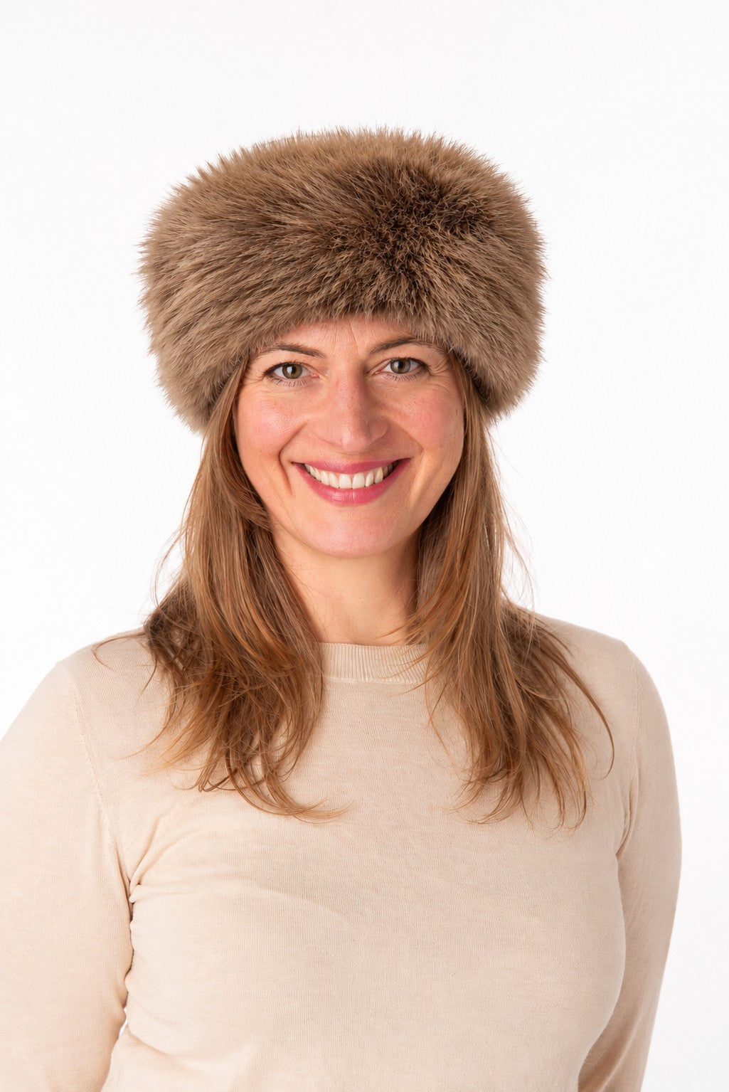 Karissa Classic Mocha Long Hair Faux Fur Hat