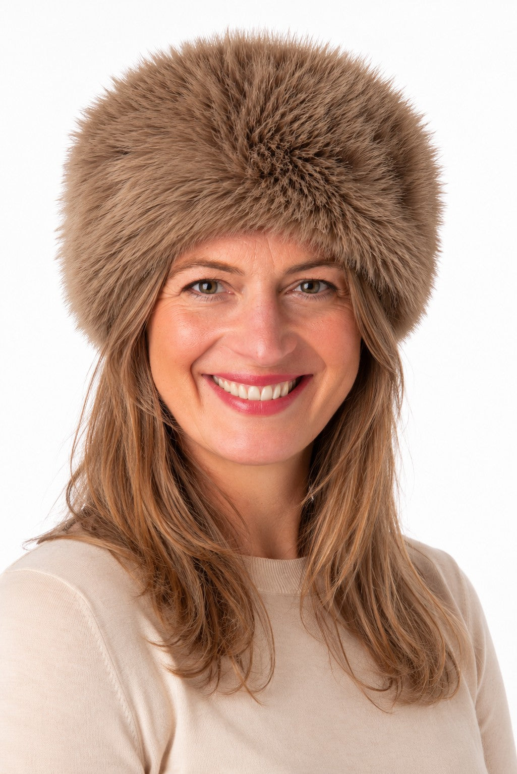 Karissa Classic Mocha Long Hair Faux Fur Hat