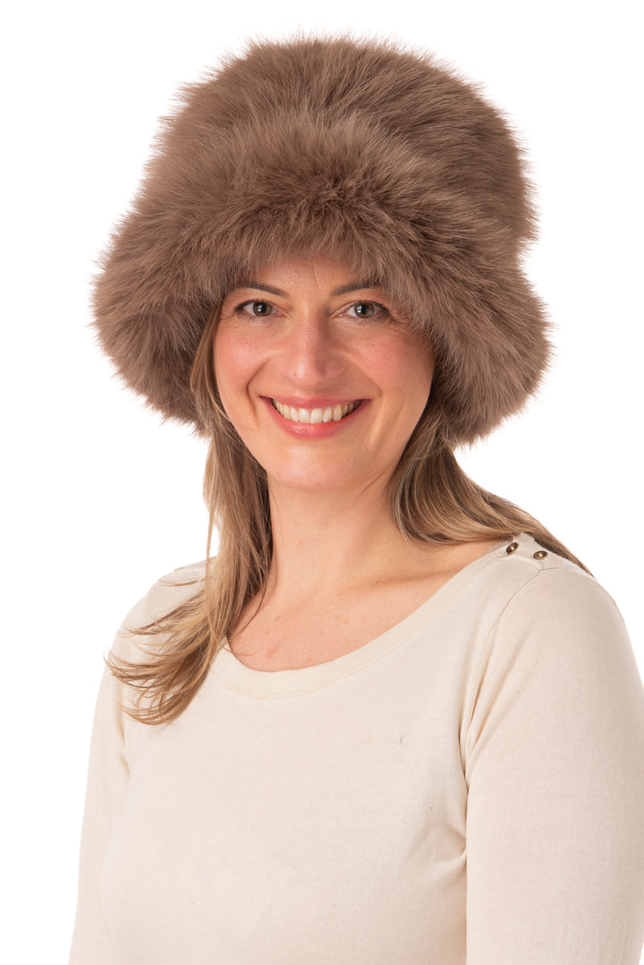 Felicita Mocha Faux Fur Paddington Hat