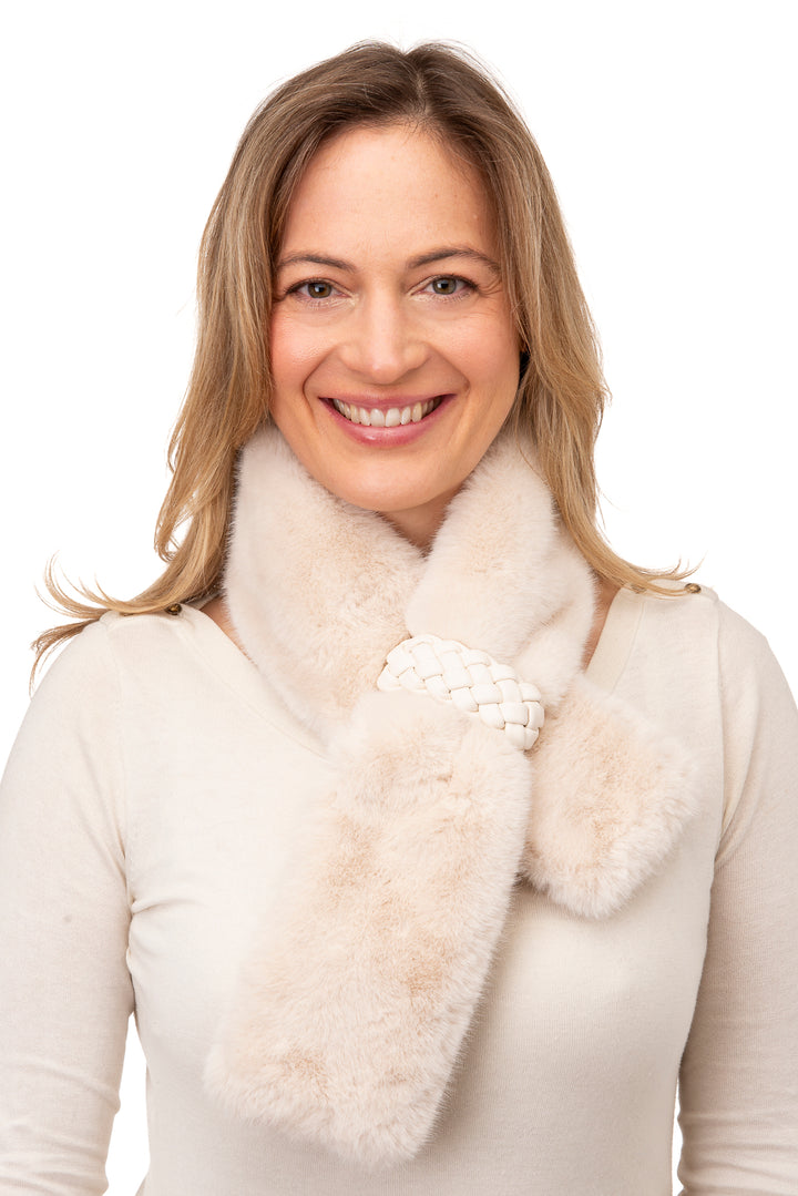 Isotta Beige Faux Fur Tippet