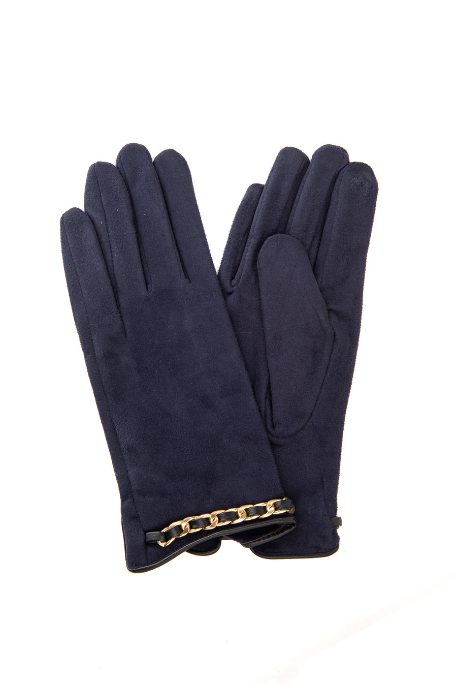 Micola Navy Suedette With Gold Trim Glove