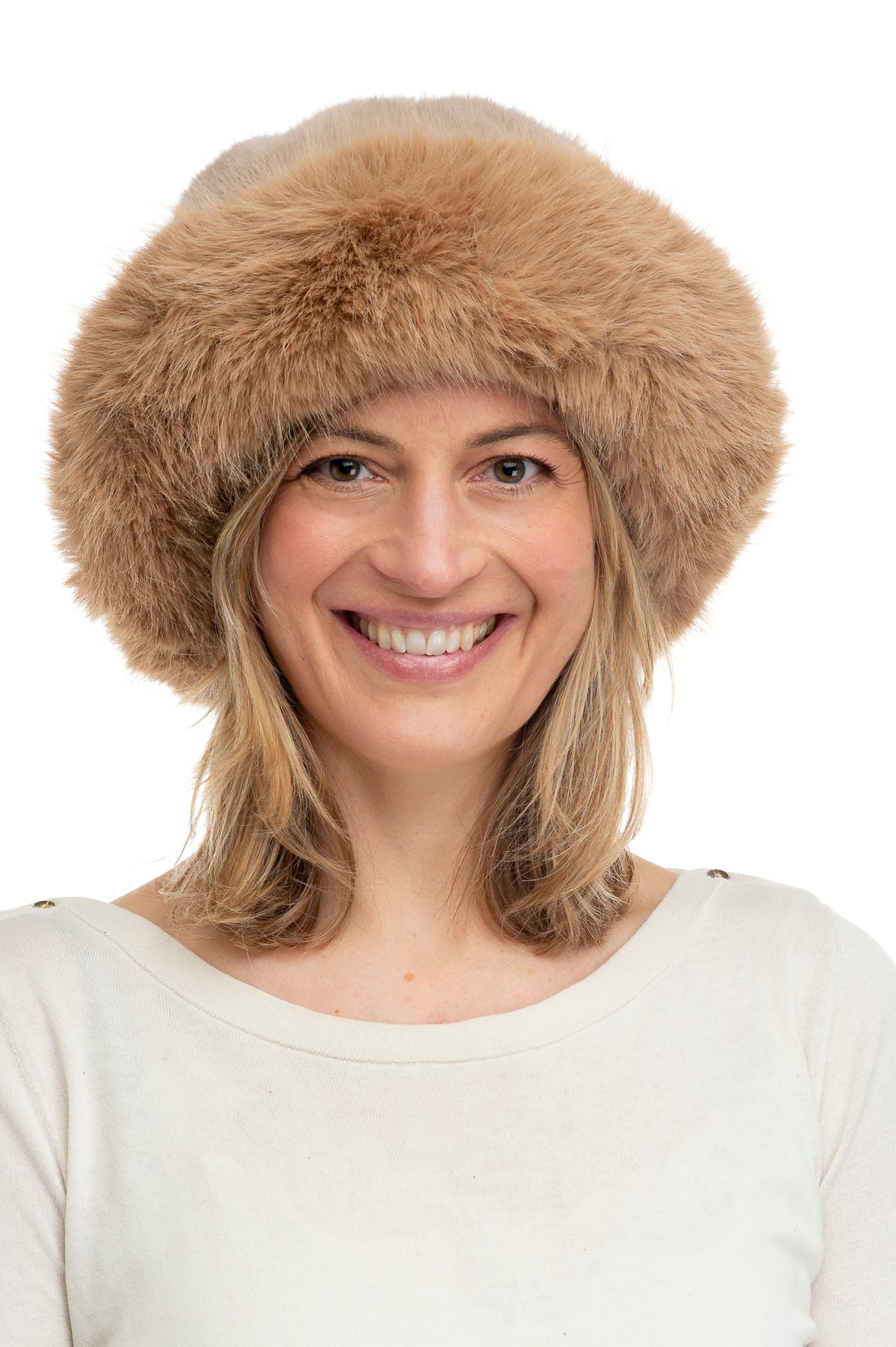 Adelina Mocha Faux Fur Paddington Hat