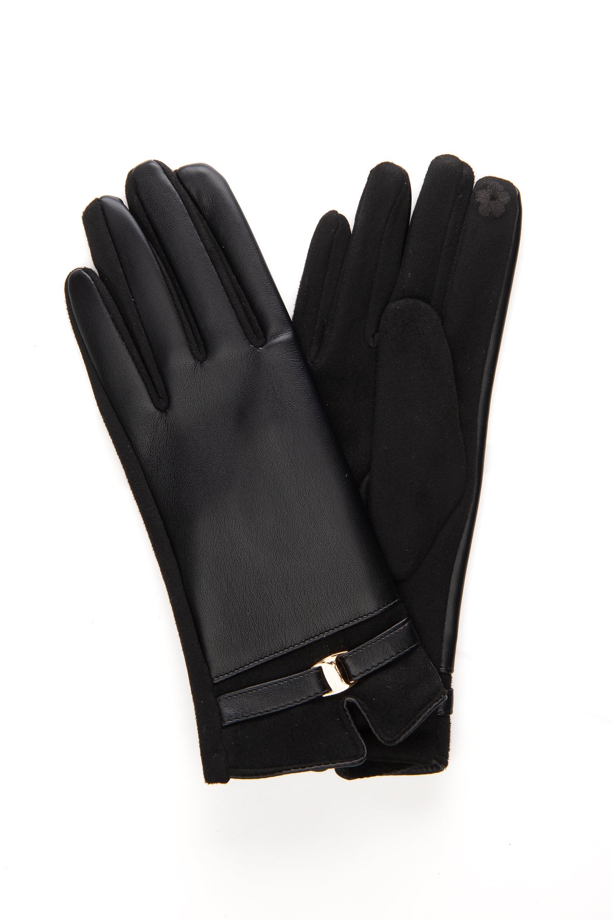 Marisa Black Faux Leather Glove