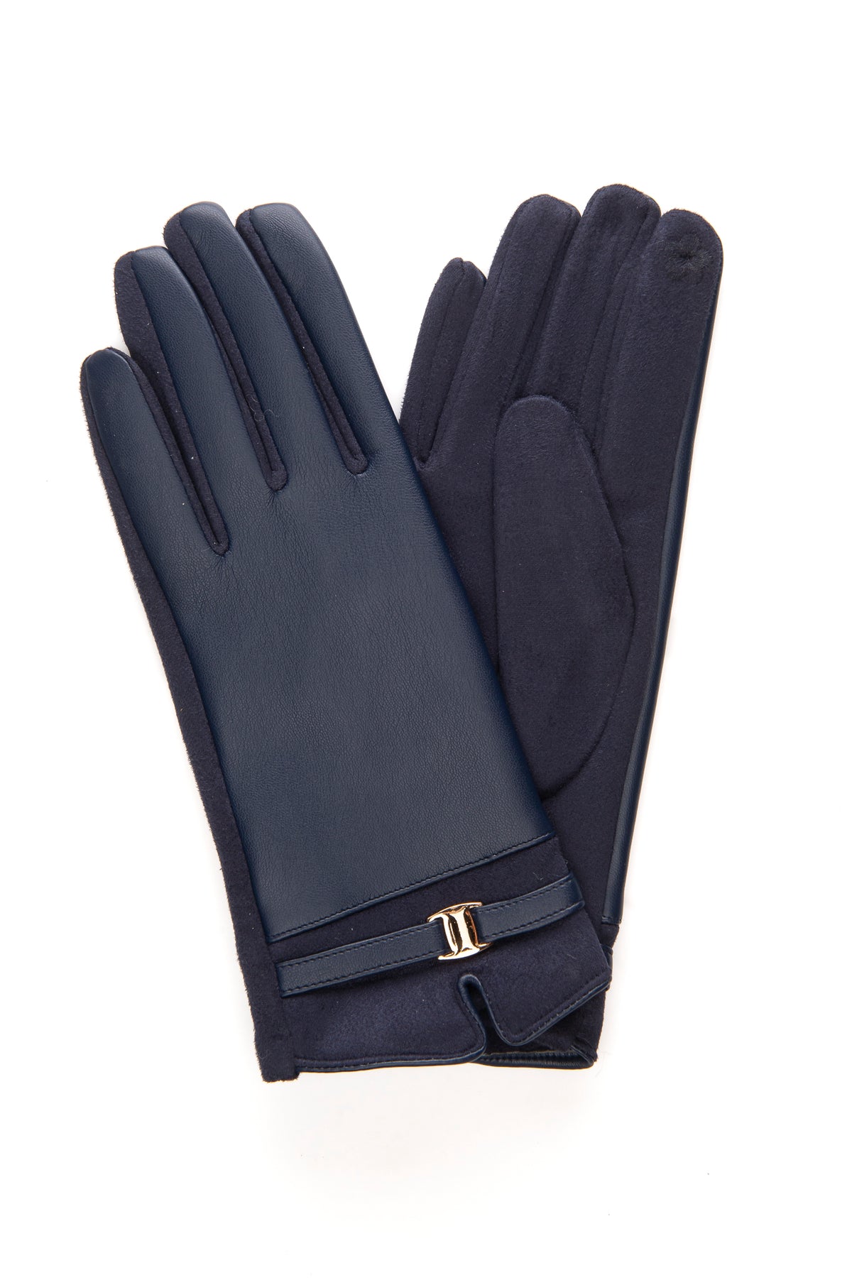 Marisa Navy Faux Leather Glove