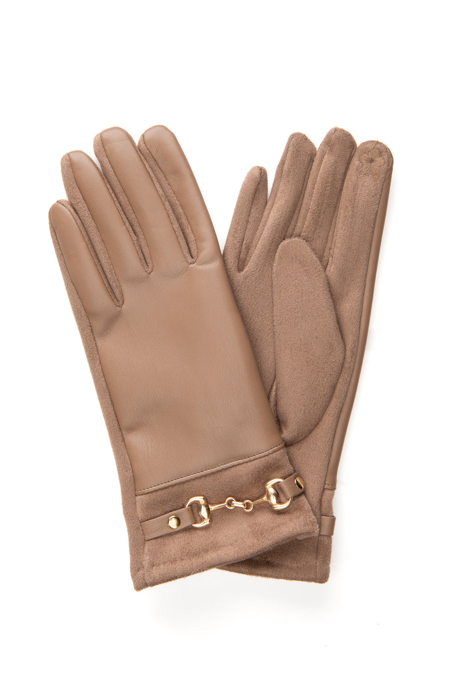 Eleonora Mocha Snaffle Faux Leather Glove