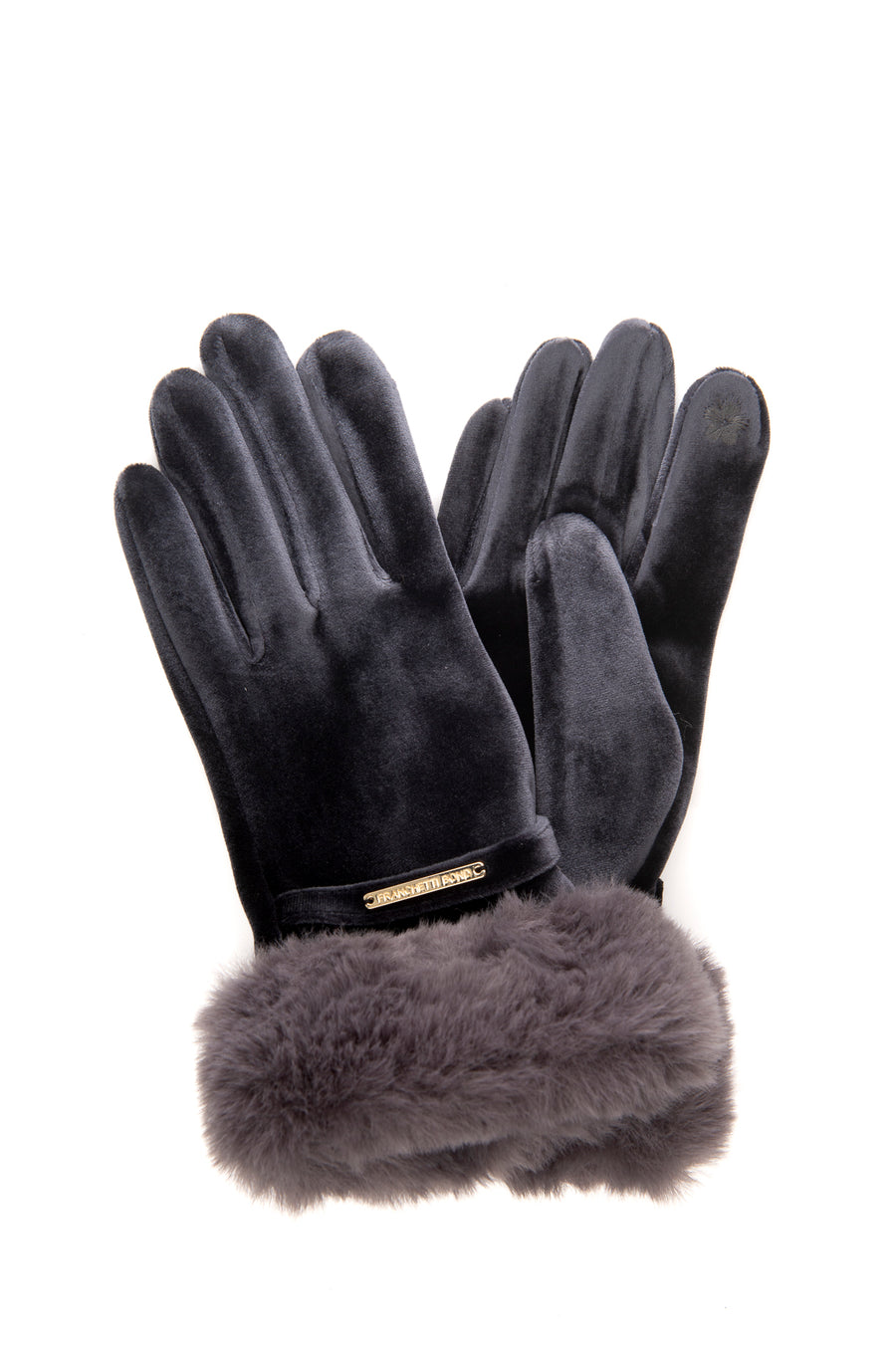 Leila Grey Velvet Glove