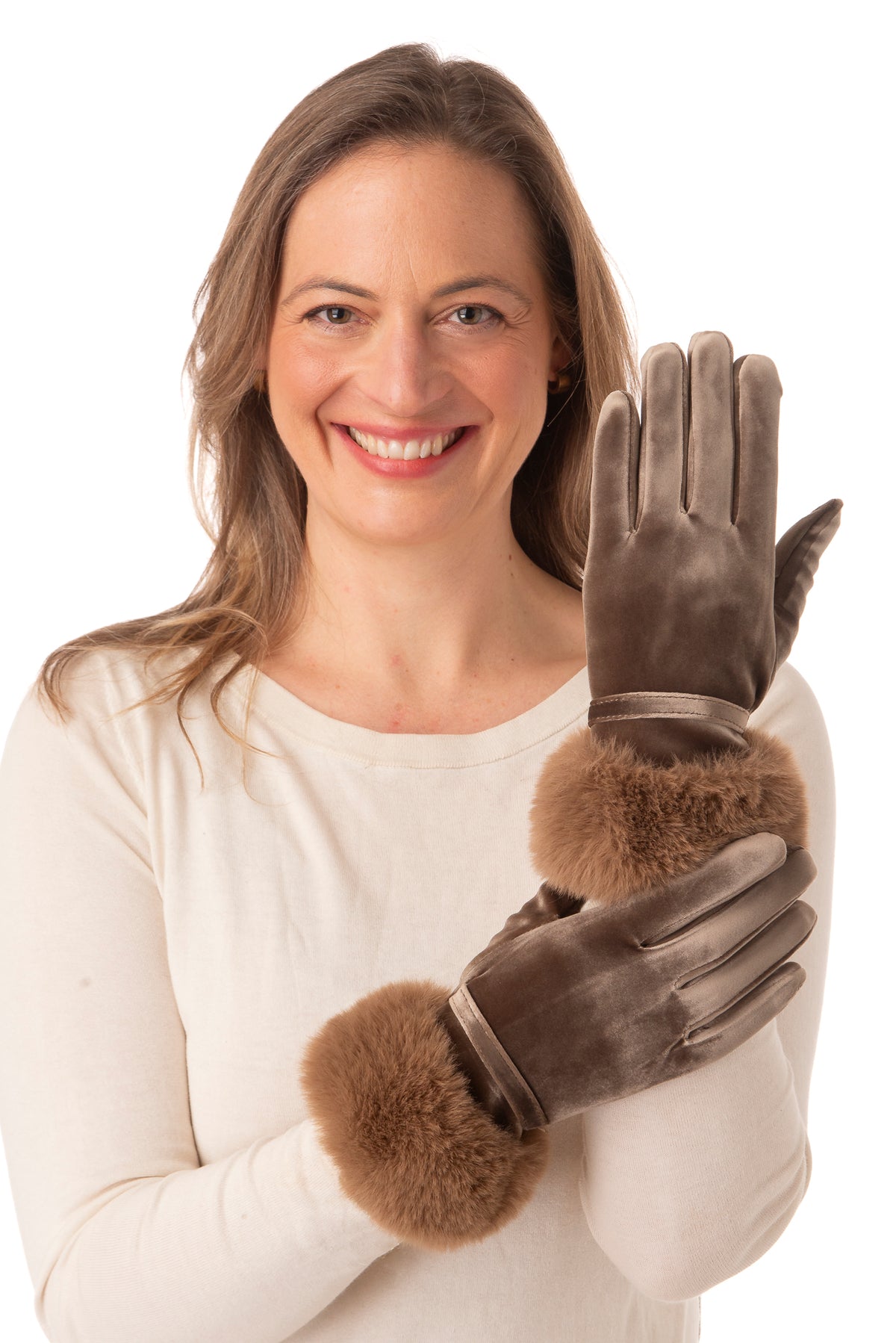 Leila Mocha Velvet Glove