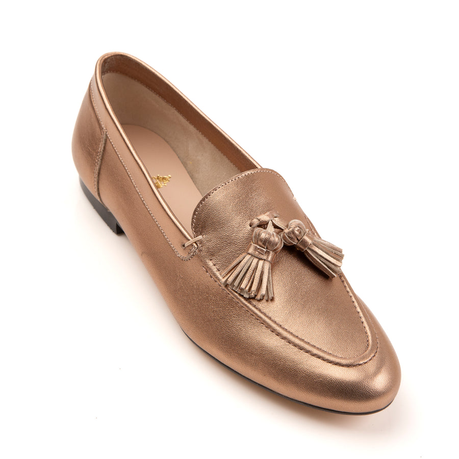 Pamela Gold Metallic Loafer