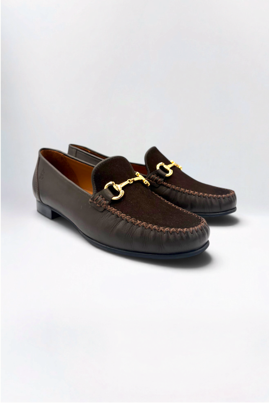 Melody Classic Chocolate Leather & Suede Snaffle Loafer