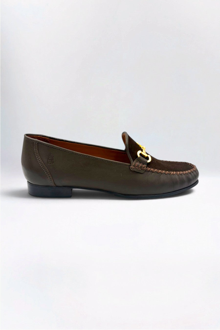 Melody Classic Chocolate Leather & Suede Snaffle Loafer