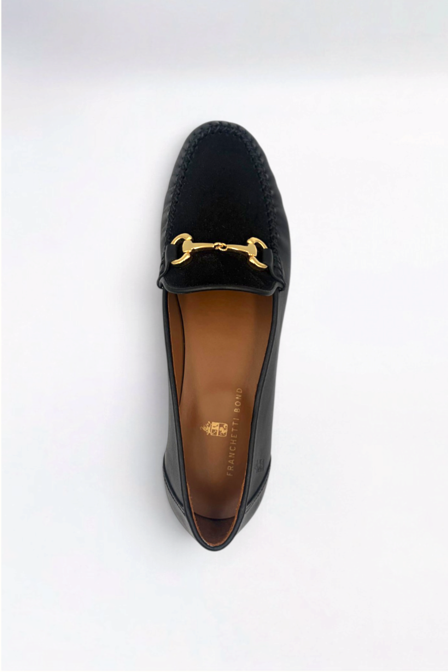 Melody Midnight Black Leather & Suede Snaffle Loafer