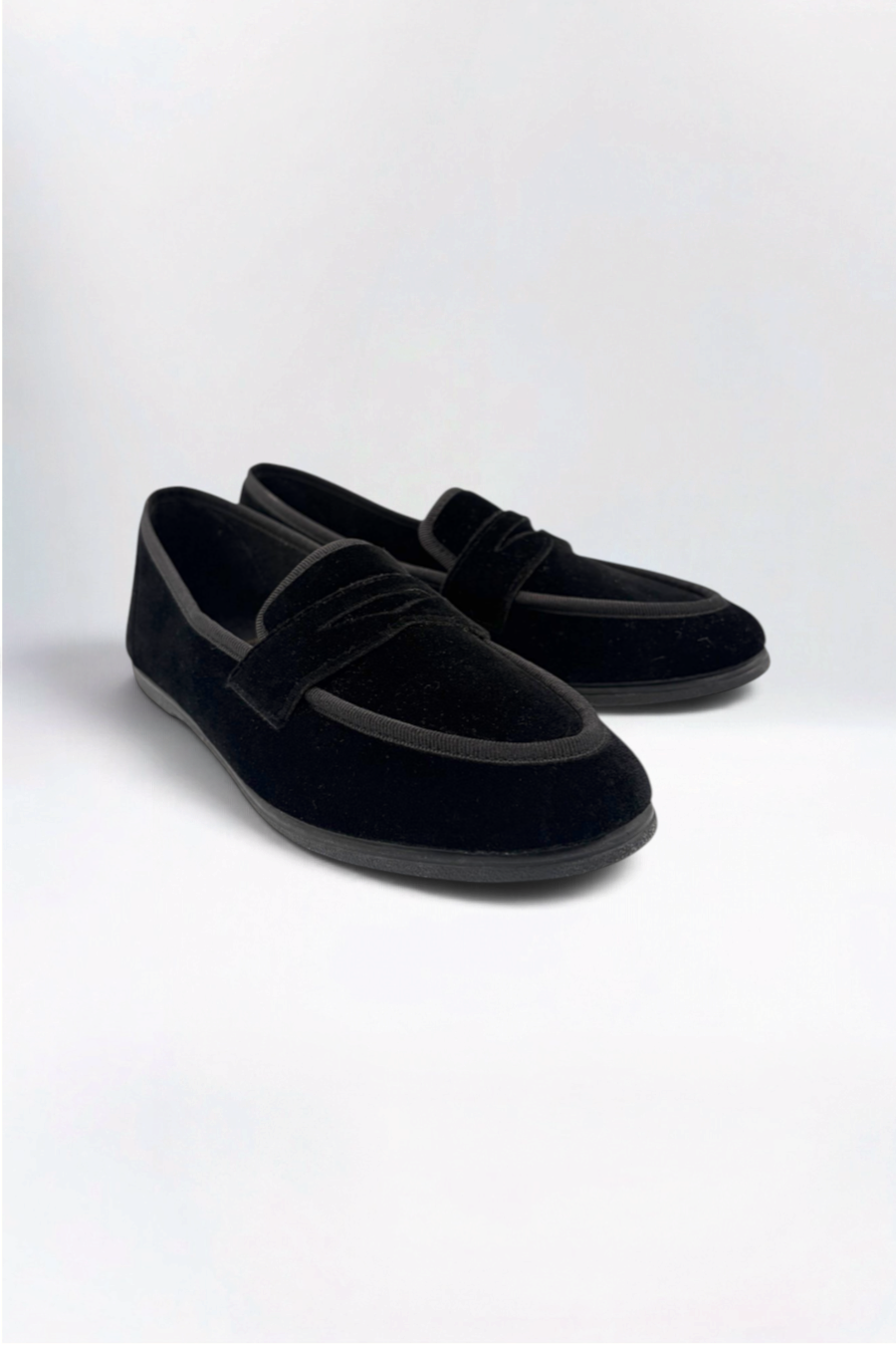 Macy Velvet Slipper Midnight Black