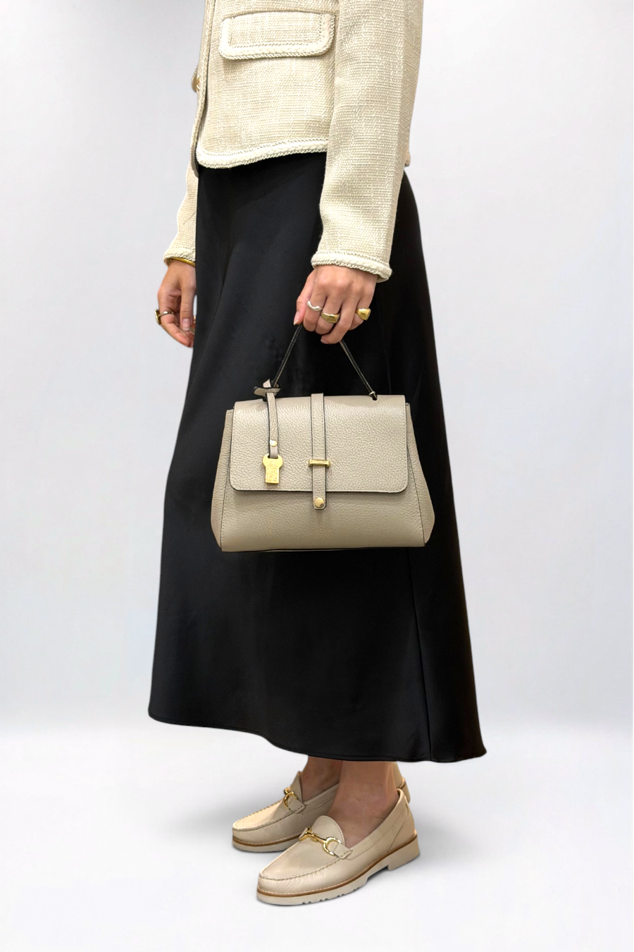 Liza Italian Leather Hot Coral