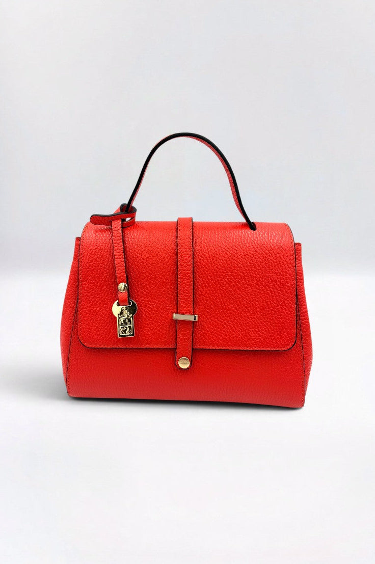 Liza Italian Leather Hot Coral