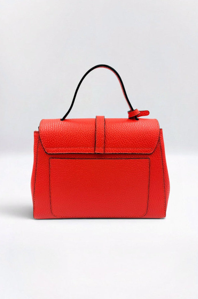 Liza Italian Leather Hot Coral